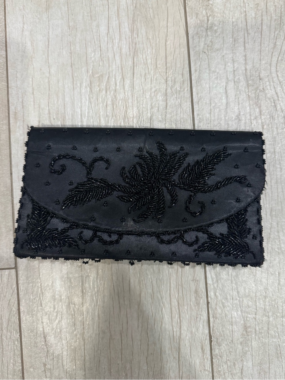 Vintage Bags By Joseph Hong Kong Black beaded Clutch